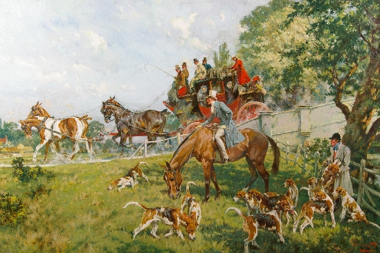The Royal Mail Coach Passing the Hounds