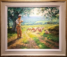 Herding Along A Country Lane
