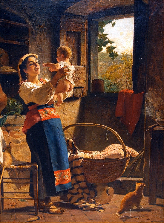 Luigi Bechi - A Baby in Arms