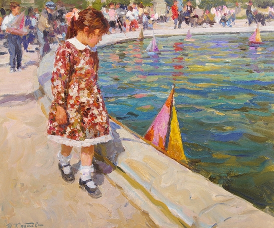 Girl with Toy Boat