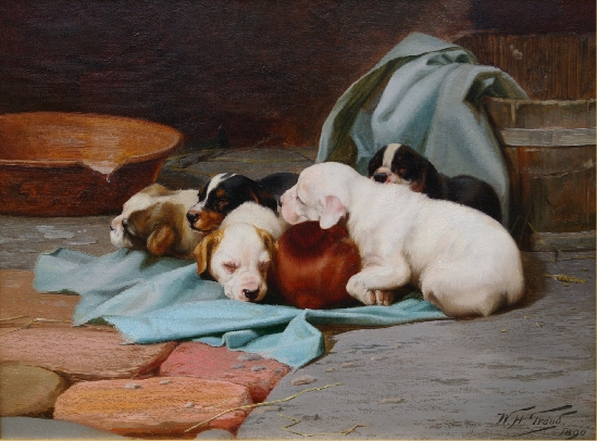 William Henry Hamilton Trood - Pups Slumber