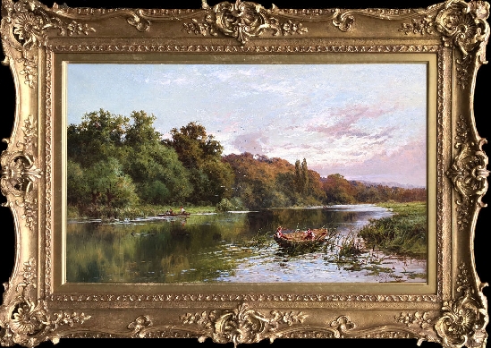 Henry Hillingford Parker - Boating on the Thames, Cliveden Woods