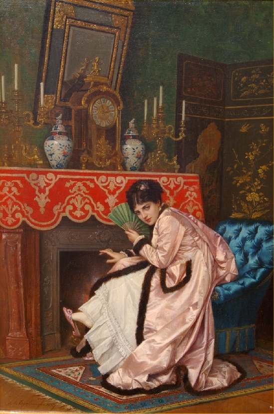 Auguste Toulmouche - Fireside Reflections