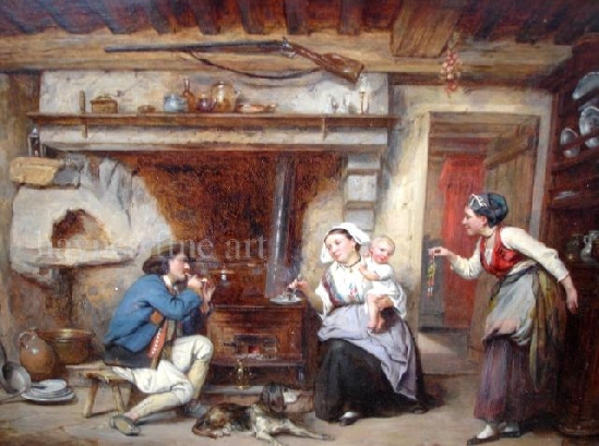 Leon Emille Caille - By the stove