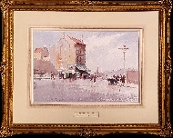 A Rainy Street scene in Dieppe