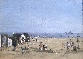 Playing In Front Of The Beach Huts