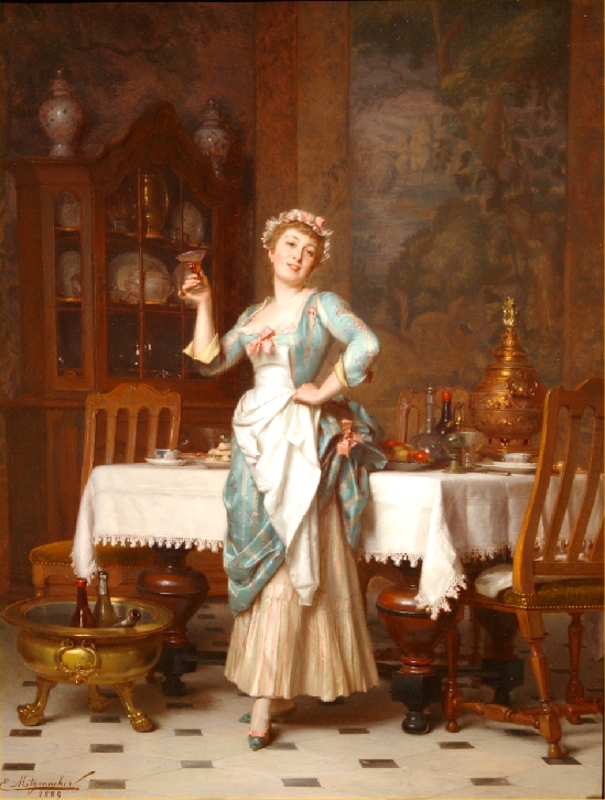 Emille Pierre Metzmacher - An Elegant Maid