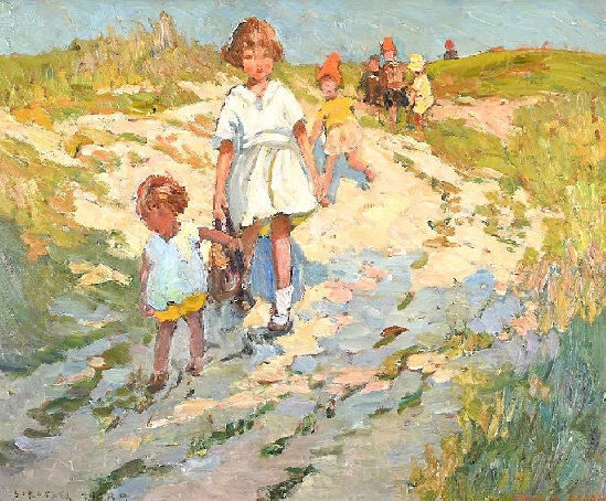 Dorothea Sharp ROI, RBA, PSWA - Across the Dunes, Hayle Towans Beach, St Ives,