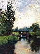 A lock at sunset
