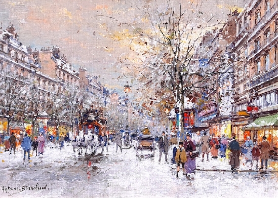 Antoine Blanchard - Winter's Cloak, Paris