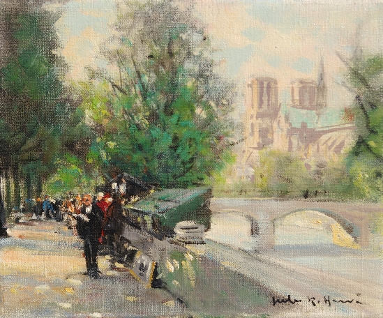 Jules Rene Herve - Notre Dame, from the Seine