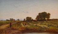 Haymaking along the Thames