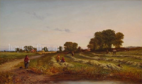Walter Williams - Haymaking along the Thames