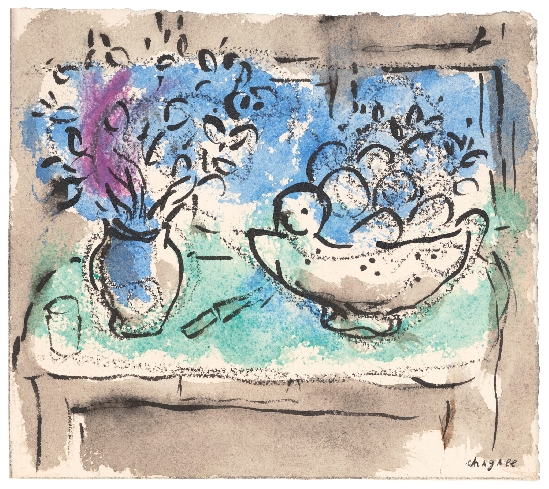 Marc Chagall - Nature morte sur la table verte