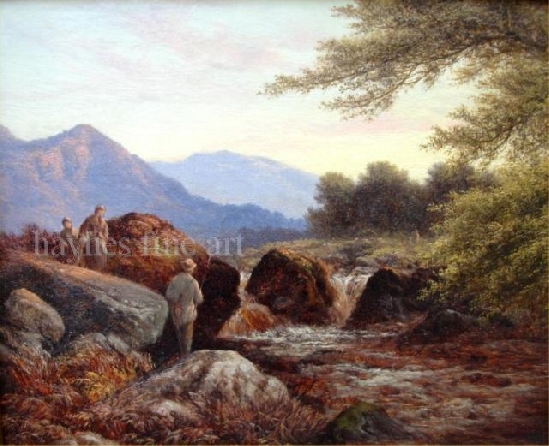 Walter Williams - Fishing amongst the Rocks, North Wales