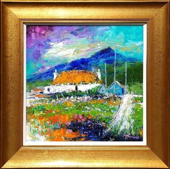 John Lowrie Morrison - Jolomo OBE - Summer Storm Passing Howmore, South Uist