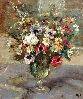 Un Bouqet D'Ete Dans Un Vase En Verre