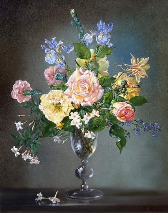 Cecil Kennedy - Summer's Flowers in a Glass Vase