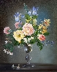 Summer's Flowers in a Glass Vase