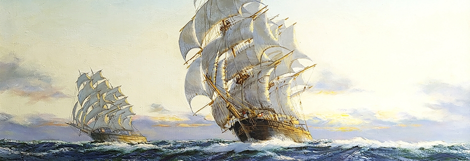 Sunset, North Atlantic 'Leander and Spindrift'