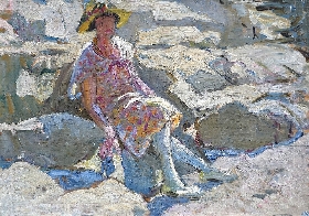 Sitting on the Rocks, St Ives